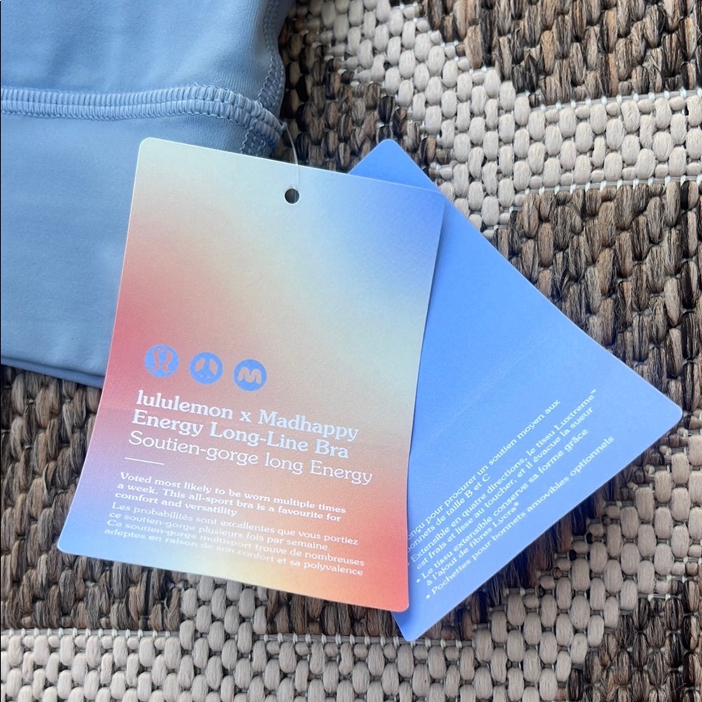 Lululemon x Madhappy Energy Light Blue Sports Bra - Picture 3 of 7